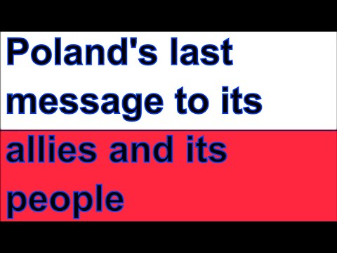 Poland's Final message 1939