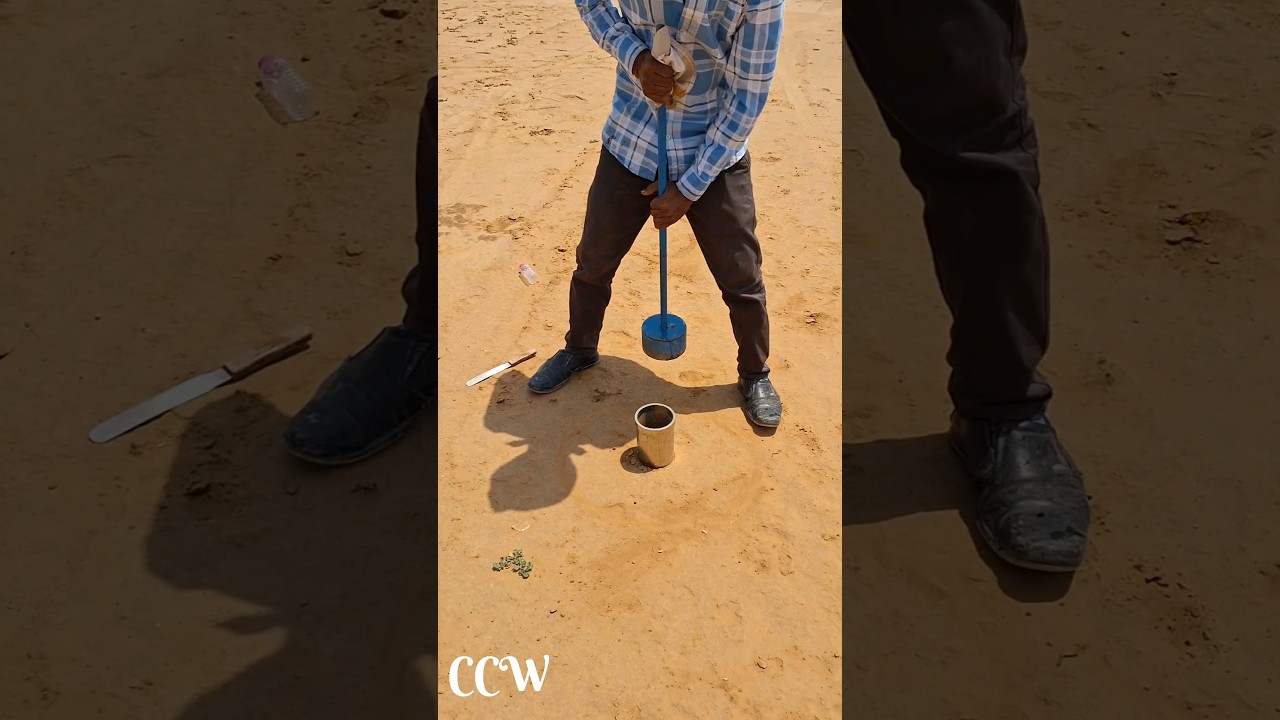 Soil Testing by Core Cutting😊👷😍 #youtubeshorts