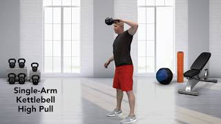 Single-Arm Kettlebell High Pull exercise video thumbnail