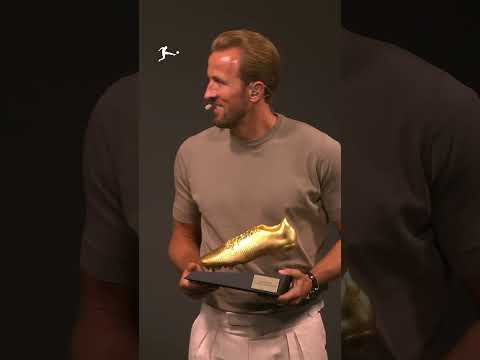 🏆 Harry Kane reçoit son deuxième Soulier d'or européen ! #shorts