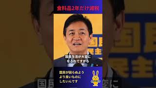 食料品2年だけ減税にも対決より解決 #国民民主党 #玉木雄一郎 #食料品消費税
