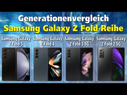 Generationenvergleich Samsung Galaxy Z Fold 5 vs Z Fold 4 vs Z Fold 3 5G vs Z Fold 2 5G