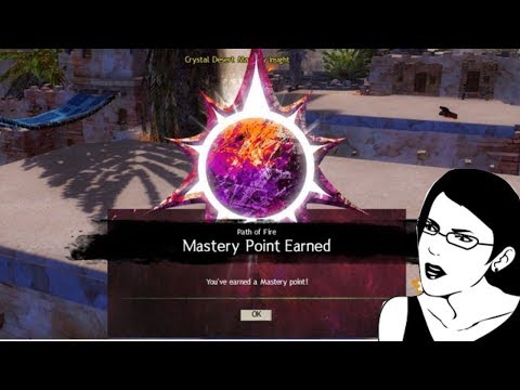 Guild Wars 2 Path of Fire : Crystal Oasis all Masterypoints Locations Guide