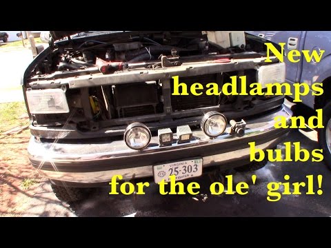 94 Bronco, remove and replace headlamps (Sylvania ZXE 9007)