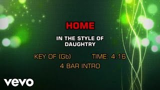 Video thumbnail of "Daughtry - Home (Karaoke)"