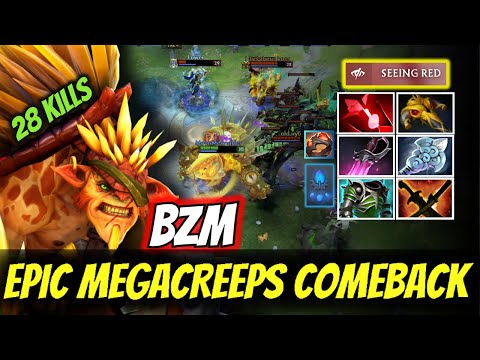 BZM Monster Bristleback Epic Mega Creep Comeback Against Raddan Slark - Dota 2 Pro Highlights.