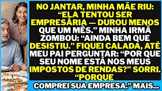 Minha família ria da minha carreira; até meu pai descobrir quem realmente comprou a empresa dele.