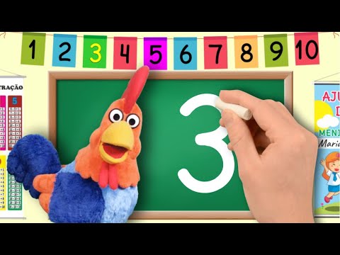Escrevendo e Contando Números 1 até 10 com Tio André e o Galo Cocó