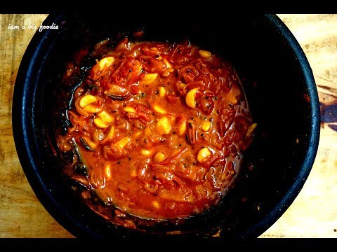 Colocasia tamarind curry Karunai kizhangu gravy for rice karunai kilangu puli kulambu