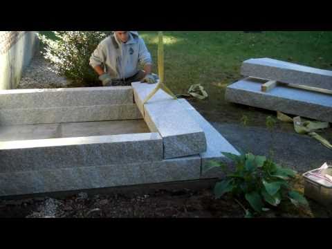 Granite steps installed