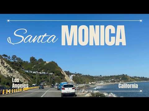 Driving Pacific Coast Highway - Santa Monica to Venice Beach, California