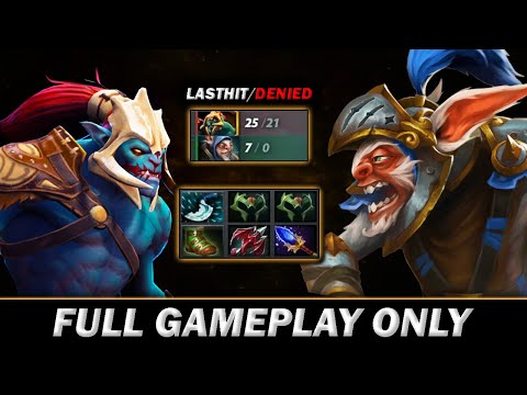 Huskar CreepScore 6x higher than Meepo! Hard Lane Meepo vs Huskar - Meepo Gameplay#685