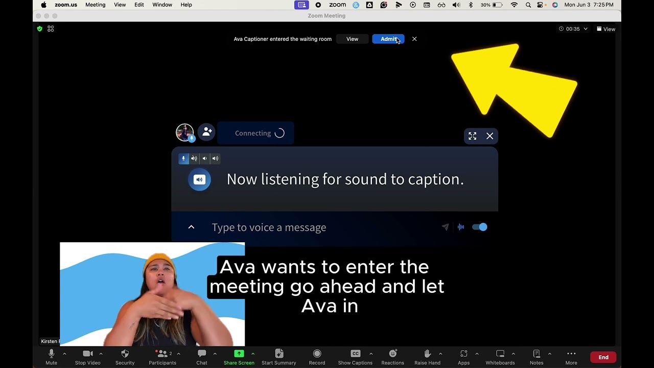 How to Caption an Online Meeting with Ava