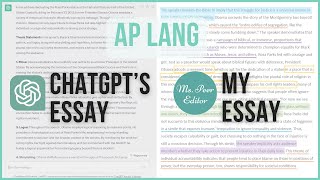 Can ChatGPT Write a Better AP Lang Essay Than Me? (Rhetorical Analysis: Q2)