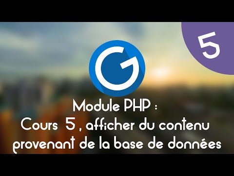 Formation IMM Module PHP Cours tuto 5 récupérer et afficher du contenu provenant de la BD