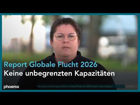 Video Thumbnail: phoenix tagesgespräch mit Lena Düpont zum "Report Globale Flucht 2026" | 01.06.26