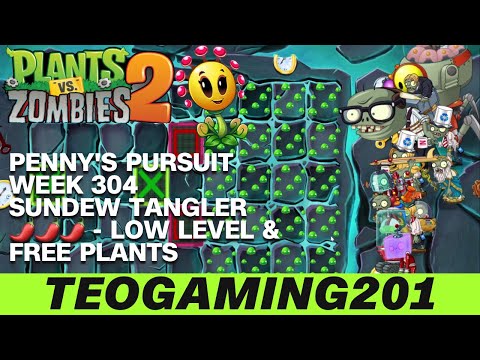 PvZ 2 | Penny's Pursuit | Week 304 Sundew Tangler | Level 1-5 & Zomboss | 🌶🌶🌶 (LOW LEVEL)