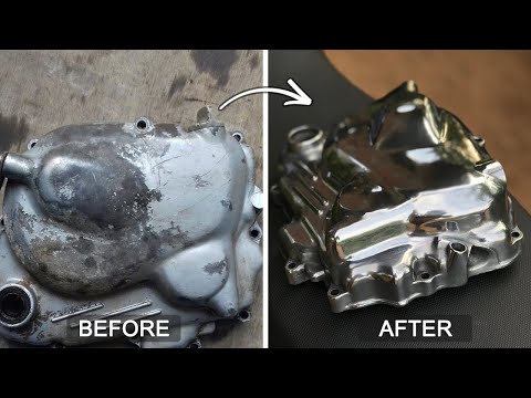 how to polish motorcycle engine cover at home