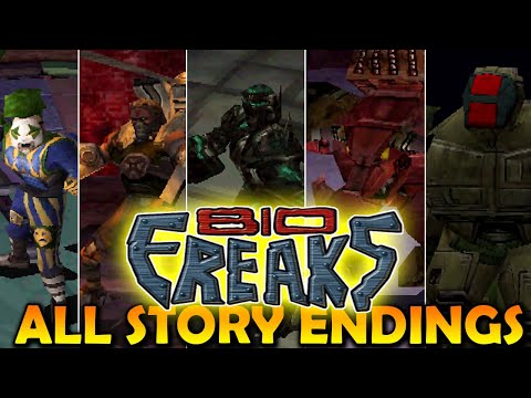 BIO Freaks All Character Endings Profiles & Story PS1 Playstation PSX