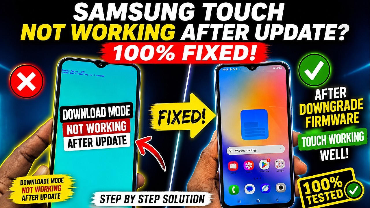 Samsung Touch Not Working After Update? Fix Touch Screen Not Responding (100% Working)