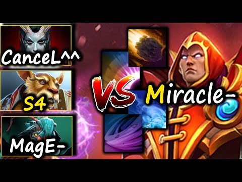 EPIC Miracle- Invoker GOD vs HARD Mid CanceL^^ QoP +  S4 Brewmaster +  MagE- Weaver - Dota 2 7.07