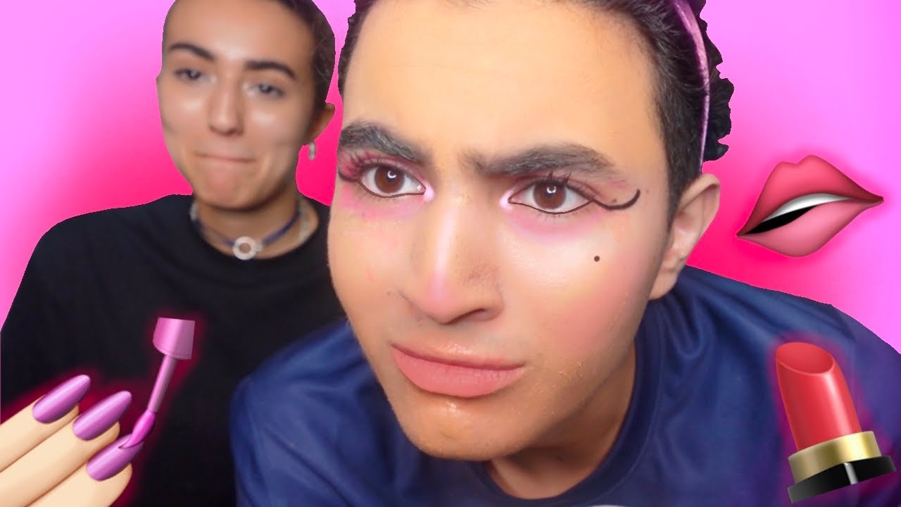 PRANK ! Je maquille mon Frère et on joue à "tu préfères" w/mon frère 🤫