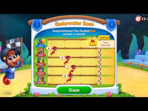 @Fishdom Level 12151 - 12153. Won 🏆 1st Underwater Race 🏎️