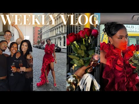 WEEKLY VLOG ♡ (I threw a launch party and my friends got too lit LMAO - turning up for ROSE ERA!!)