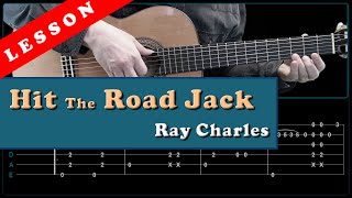 Hit the Road Jack - Fingerstyle Guitar Cover Tutorial (Tabs) Guitar Lesson