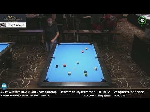 Jefferson Jr/Jefferson vs Vasquez/Onepenne - Bronze Scotch Doubles FINALS - 2019 Western BCA 9 Ball