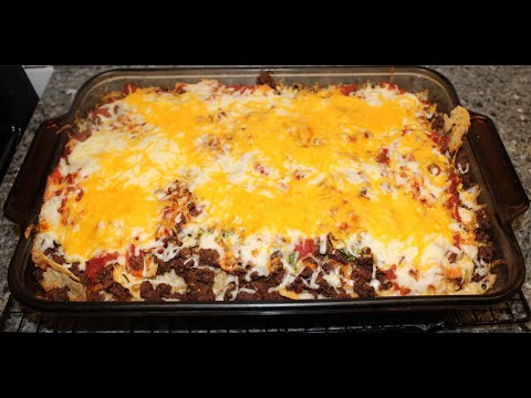 Making Taco Lasagna Recipe from The Pampered Chef Favorites II Cookbook