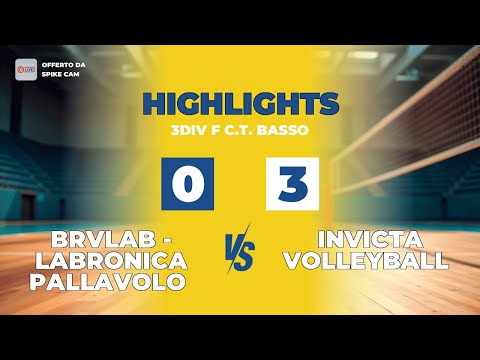 Brvlab - Labronica Pallavolo vs Invicta Volleyball | 0-3 | Highlights | 3div F C.T. BASSO