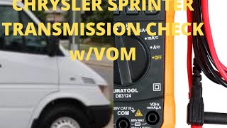 CHRYSLER 300, CROSSFIRE, SPRINTER Test CONDUCTOR PLATE, SOLENOIDS w VOM Remotely From TCM CONNECTOR