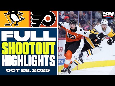Pittsburgh Penguins at Philadelphia Flyers | FULL Shootout Highlights - October 28, 2025