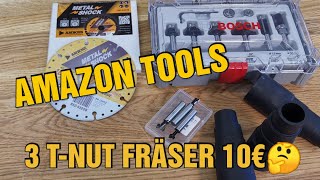 Amazon Werkzeug unter 25 Euro! 3 T-Nut Fräser für 10 Euro = GUT?