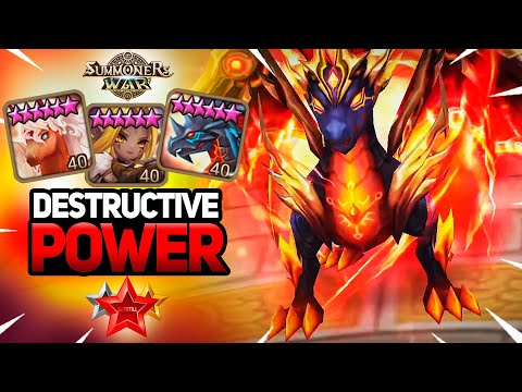 He Destroys Opponents with AoE Cleave Team - Summoners War