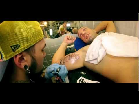 Gera Volkov from "BlackFly" tattoo studio and Ligalize.  Video by Vlad Zizdok.