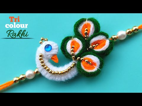 Independence day craft/republic day craft/Diy Indian Tricolour Rakhi/Rakhi making for competition