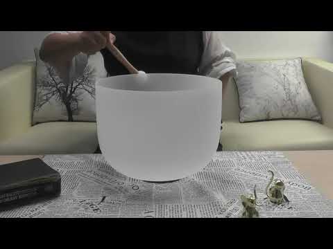 TOPFUND 432 hz A Note Crystal Singing Bowl Third Eye Chakra 12 inch + Heavy Duty Crystal Sin Reviews