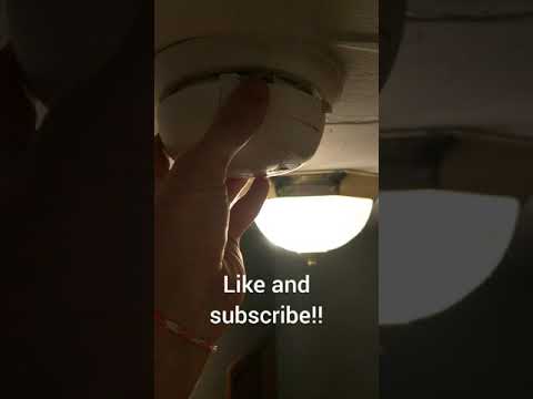 Replace the battery in a hardwired smoke detector.