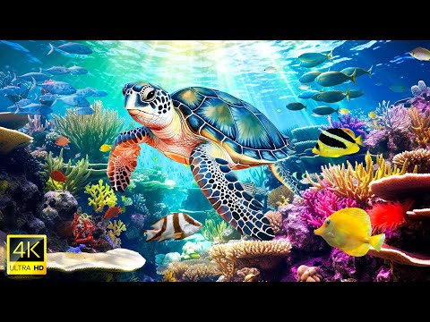 4K Stunning Underwater Wonders of the Red Sea + Relaxing Music - Coral Reefs & Colorful Sea Life