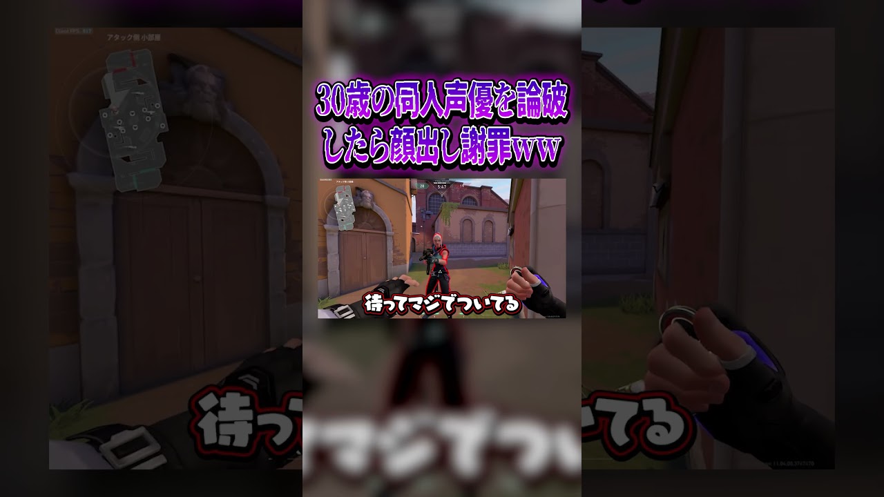 同人声優の30歳ババアを論破して顔出し謝罪させたｗｗ #valorant #shorts