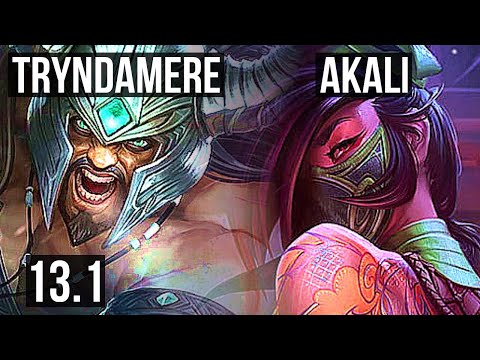 TRYNDAMERE vs AKALI (TOP) | 5/1/7, 500+ games | EUW Master | 13.1