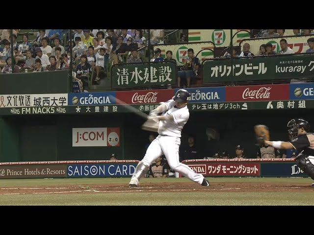 【2回裏】ライオンズ・森 あと少しでHRという同点タイムリー2ベース!! 2015/8/13 L-F