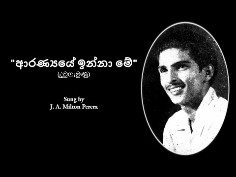 ආරණ්‍යයේ ඉන්නා මේ / Aranne Inna Mey (1970's) - J. A. Milton Perera (නූර්ති ගී)
