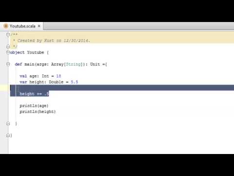 Scala Tutorial 1: Variables