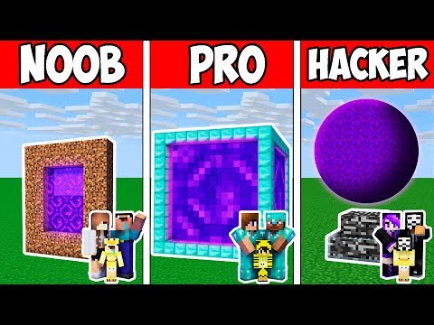 SECRET BLOCK PORTAL in Minecraft: NOOB vs PRO vs HACKER