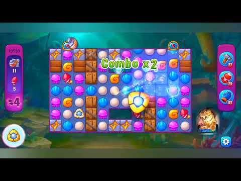 фишдом 2022 # 10533 уровень - прохождение без бустеров # Fishdom,  10533  level - no Boosters.