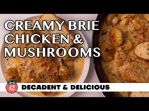 Creamy Brie Chicken and Mushrooms