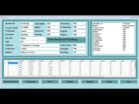 How to Create Student Database Management Systems using SQLite in C# - Part 3 of 3